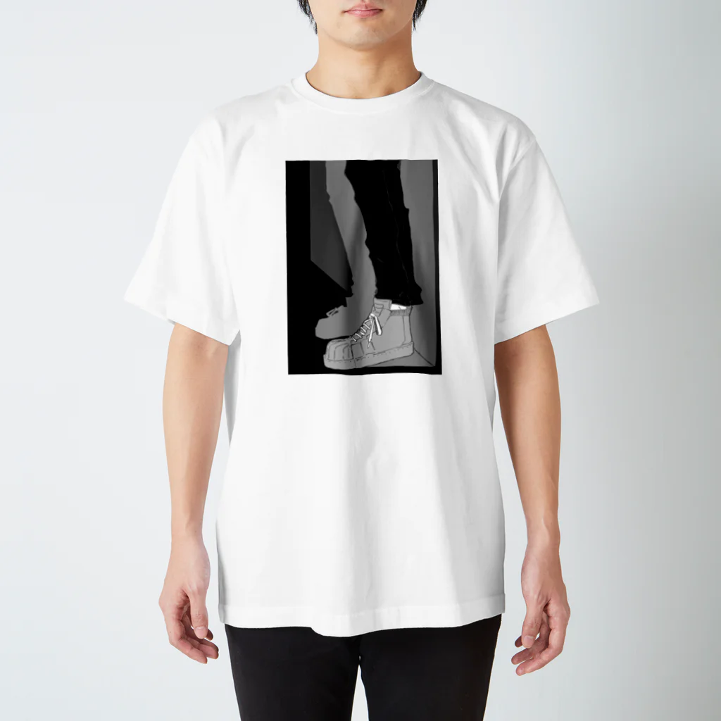 原子の待ち伏せ モノクロ Regular Fit T-Shirt