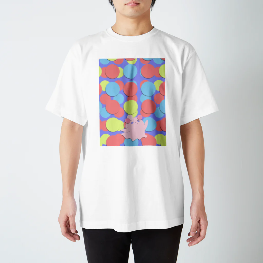 ラムネ食堂のピンクのオバケ Regular Fit T-Shirt