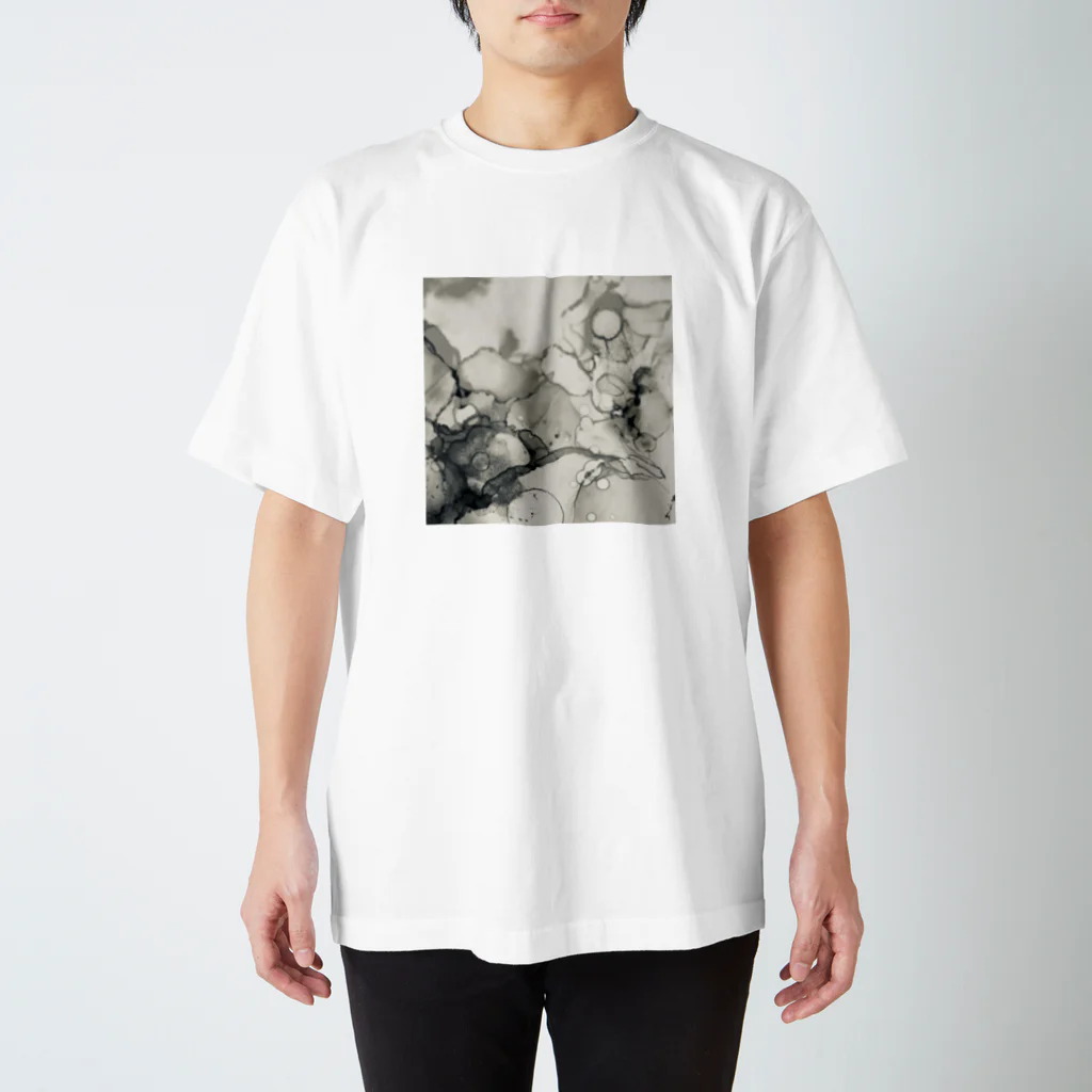 きりとりけずるの泡沫-mono  square- Regular Fit T-Shirt