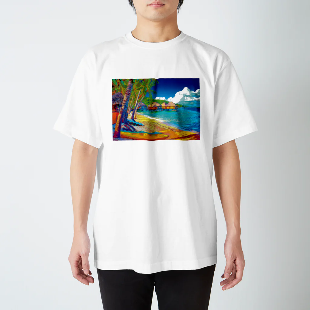 GALLERY misutawoのボラボラ島の水上バンガロー スタンダードTシャツ