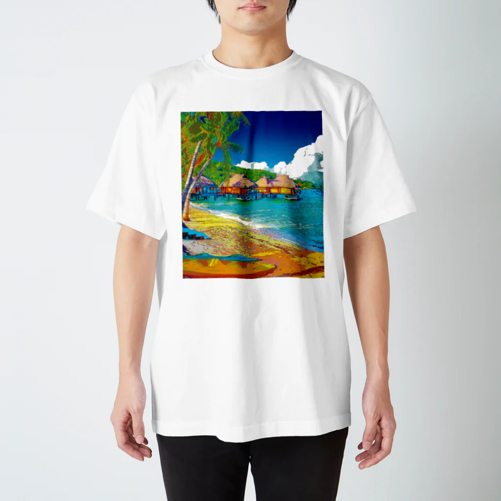 GALLERY misutawoのボラボラ島の水上バンガロー スタンダードTシャツ