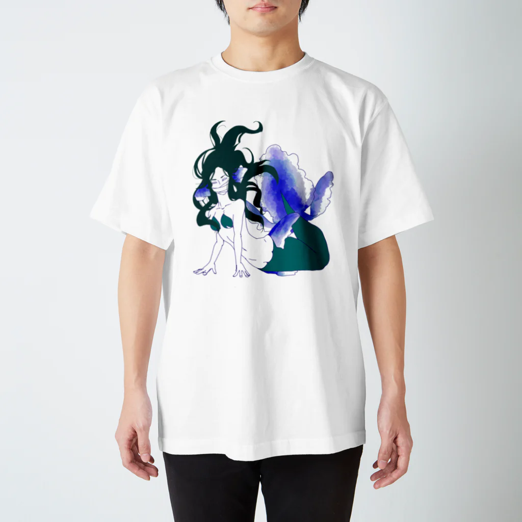 BRILLIANT-TAILの金魚姫　青 スタンダードTシャツ