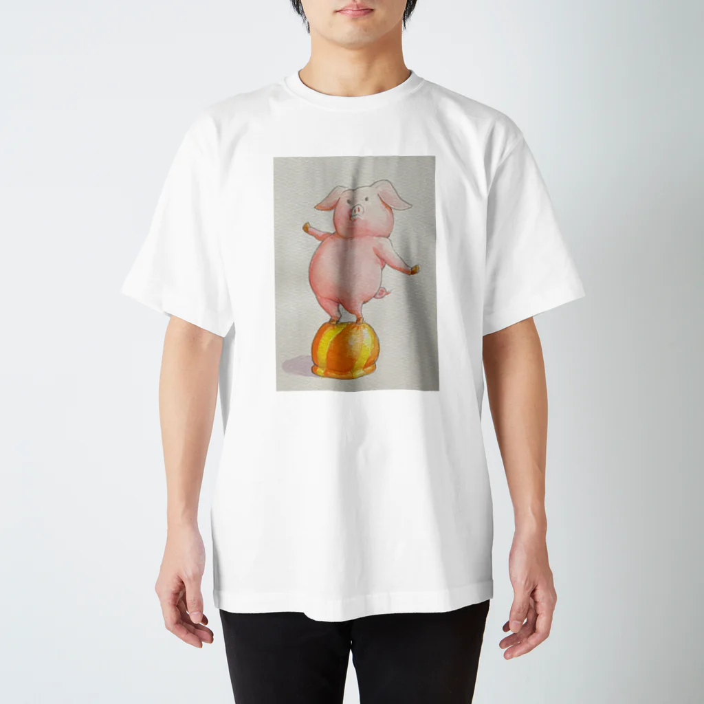 ランタンと少しばかりの鉛筆とのブタのささやかな日常 スタンダードTシャツ