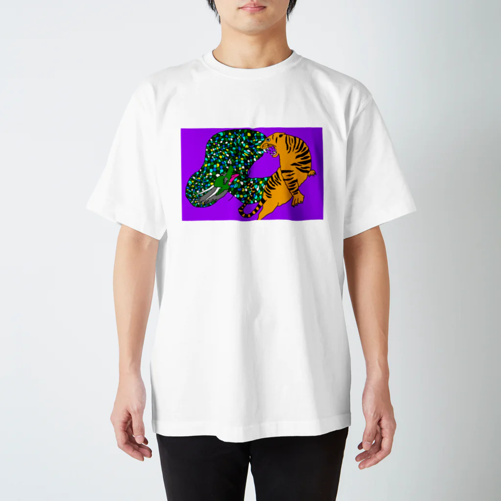 えび描きのりゅうこ紫 スタンダードTシャツ