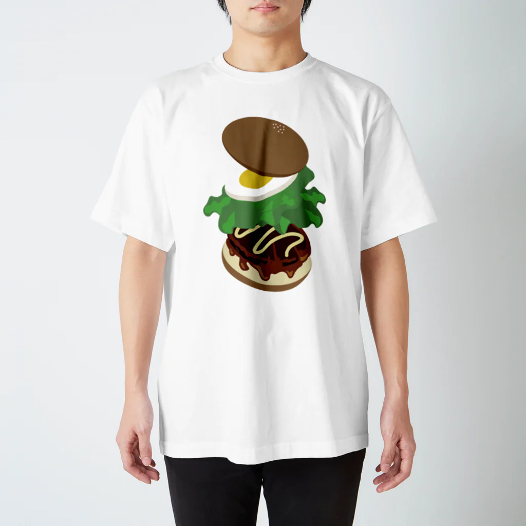 AWESOME HAMBURGERのてりたまバーガー スタンダードTシャツ