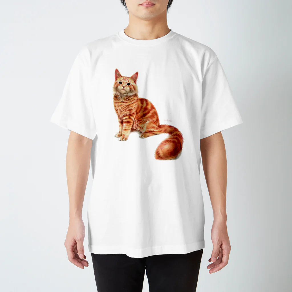 Miwa Kasumiのオレンジねこ　〜メインクーン〜 Regular Fit T-Shirt