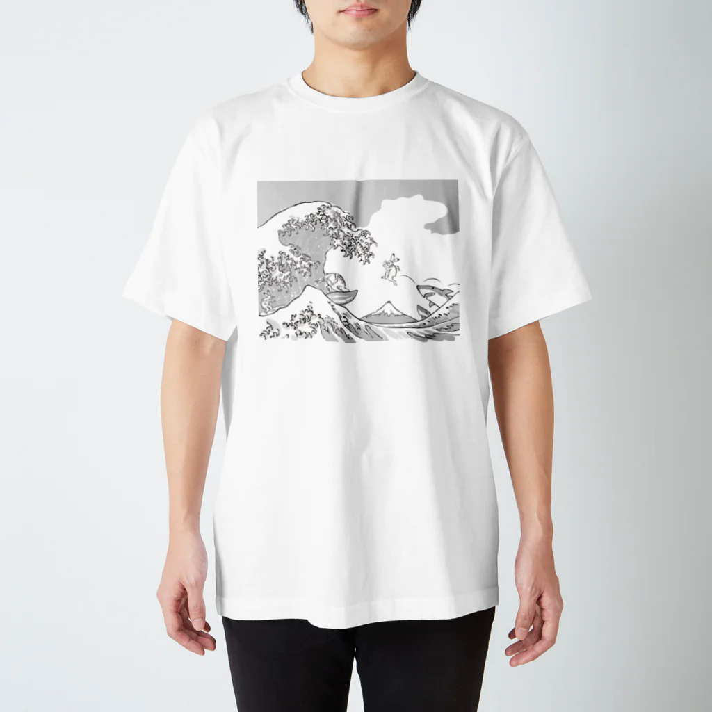 HOUSOのGIGA「冨嶽の白兎」 スタンダードTシャツ