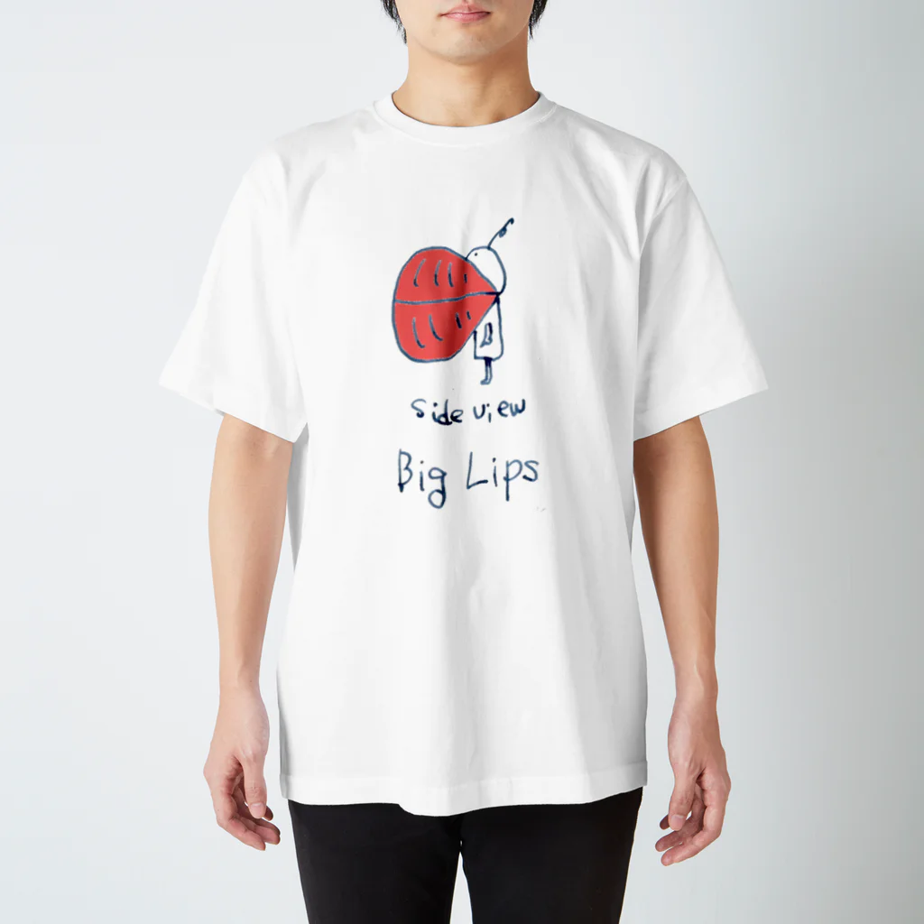 shoshi-gotoh 書肆ごとう 雑貨部のBig Lips Regular Fit T-Shirt