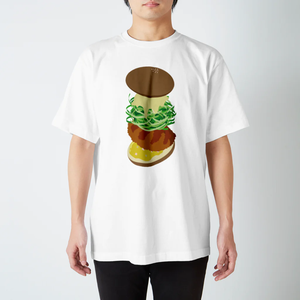 AWESOME HAMBURGERのロースカツバーガー スタンダードTシャツ