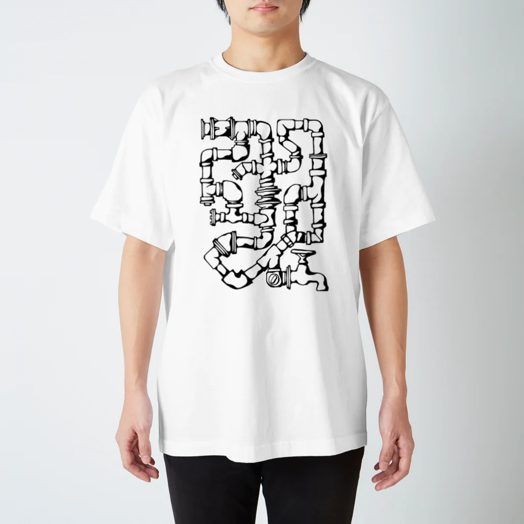 WINKの水道管Ⅳmono スタンダードTシャツ