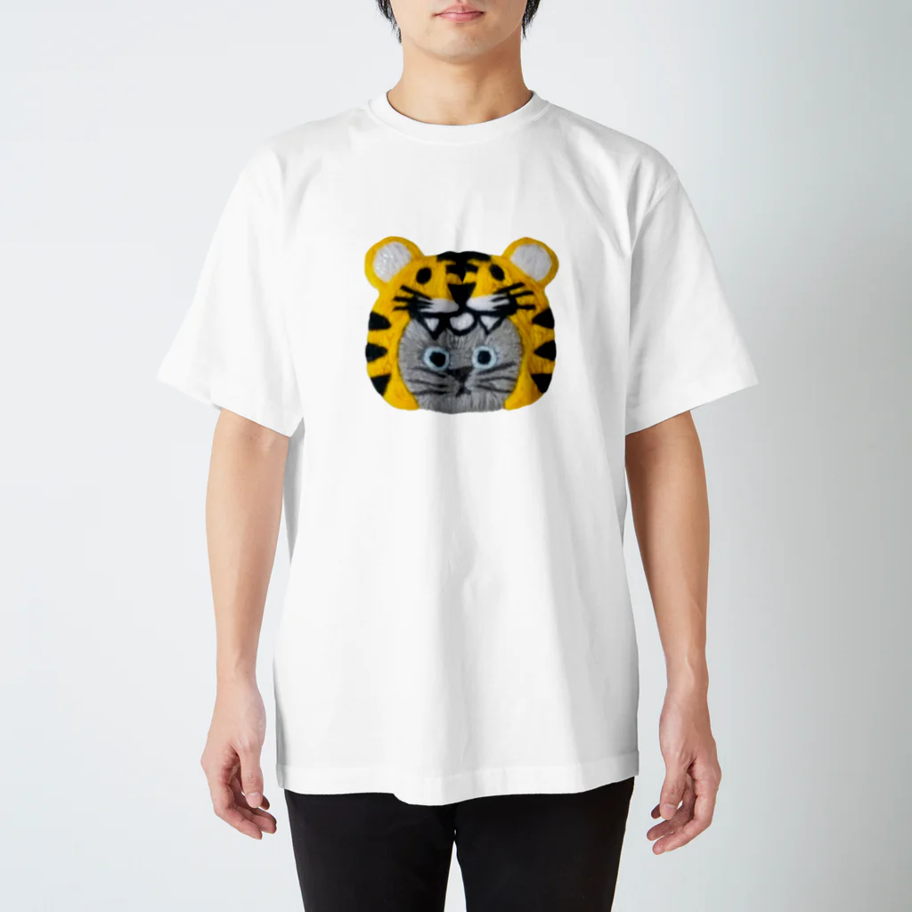 CHOPPIRI.のかぶる猫[虎ver.](ロシアンブルー) Regular Fit T-Shirt