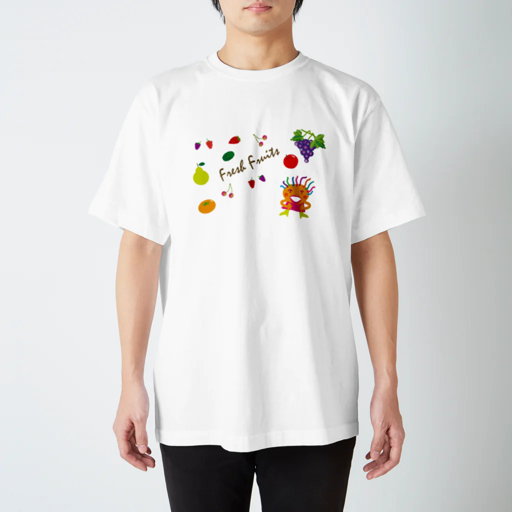 ジルトチッチのデザインボックスの味覚狩りにお出かけクレコちゃん スタンダードTシャツ