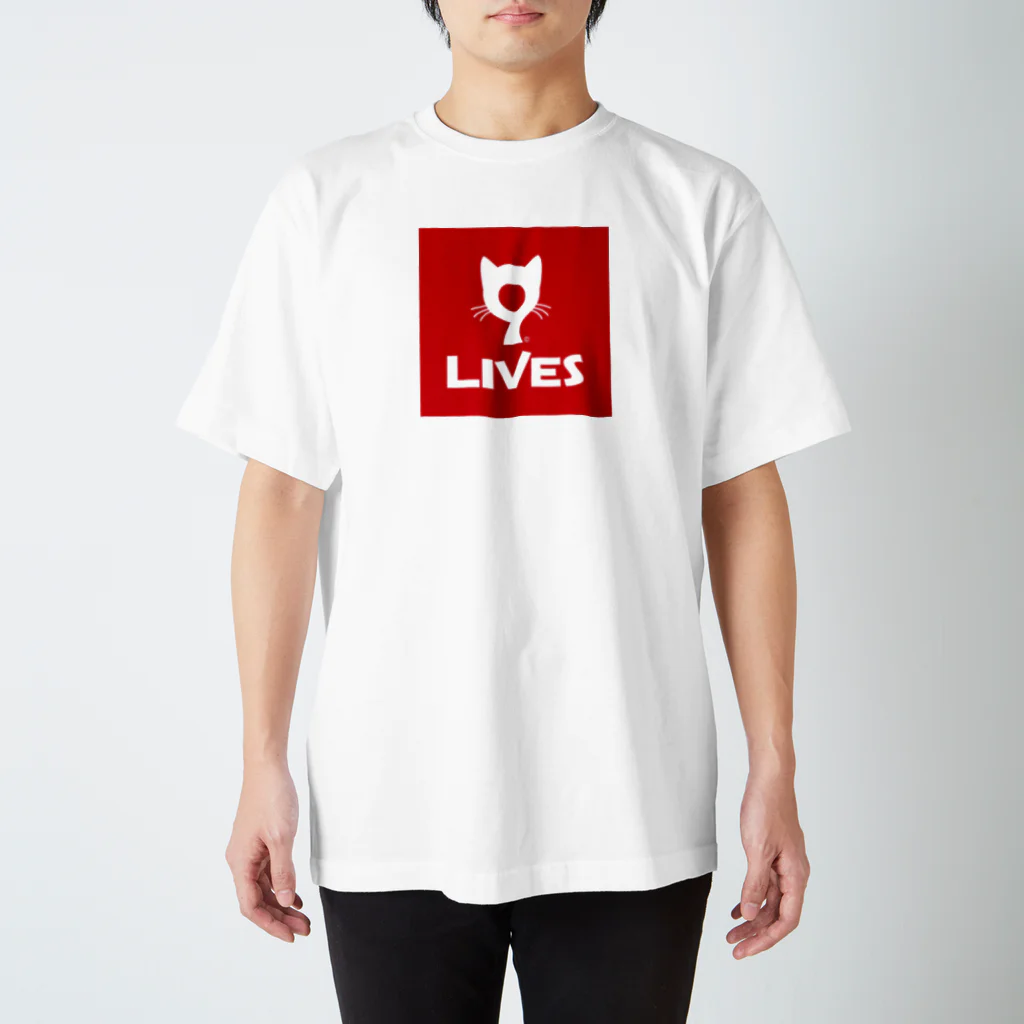 9LIVES 猫たちの王国の9LIIVES logo red スタンダードTシャツ