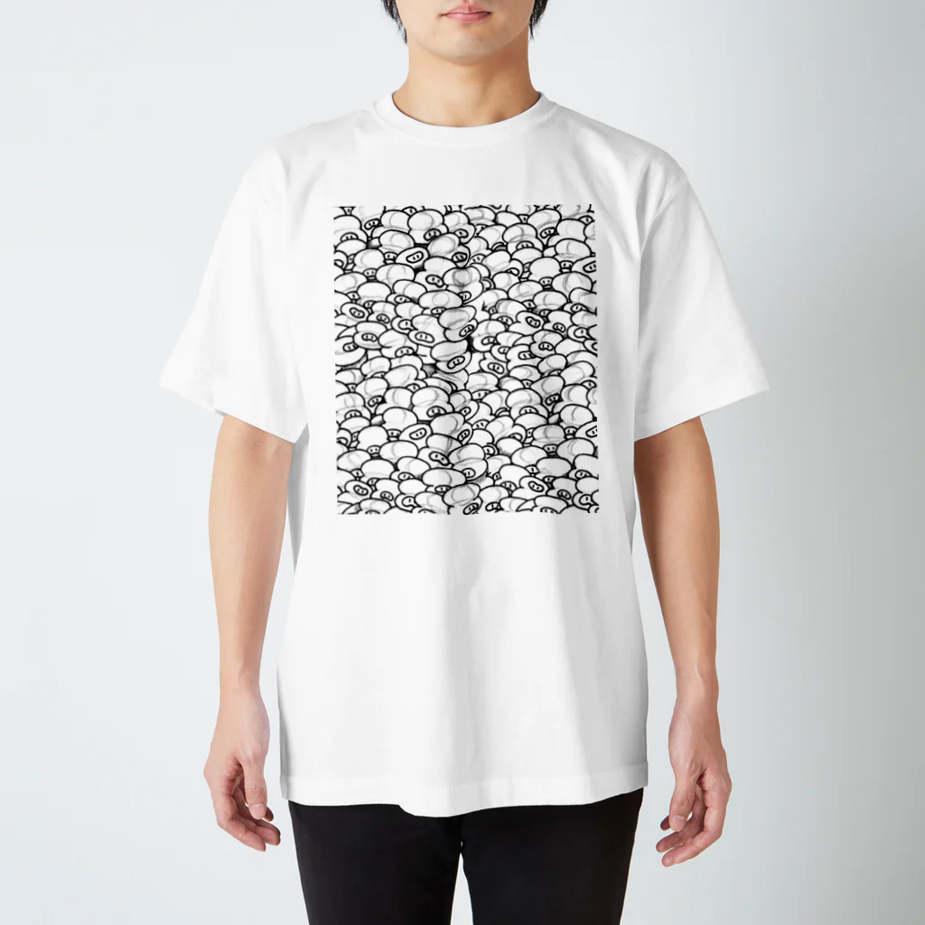kadomaru designのぶたさん達 Regular Fit T-Shirt