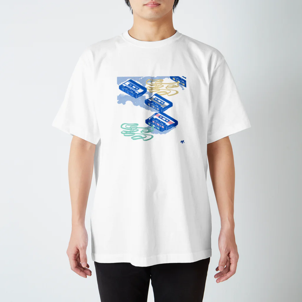 アフチャンアンドモアショップのカセットテープぴろぴろ スタンダードTシャツ