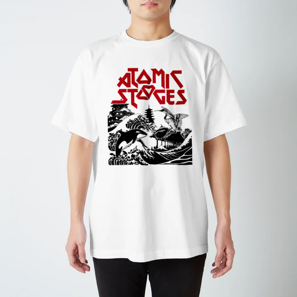 ribol のAtomic stooges JAPAN wear WHITE Regular Fit T-Shirt