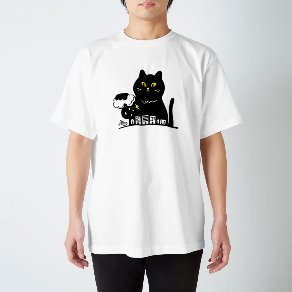 kocoon（コクーン）の嵐を招く黒猫 スタンダードTシャツ