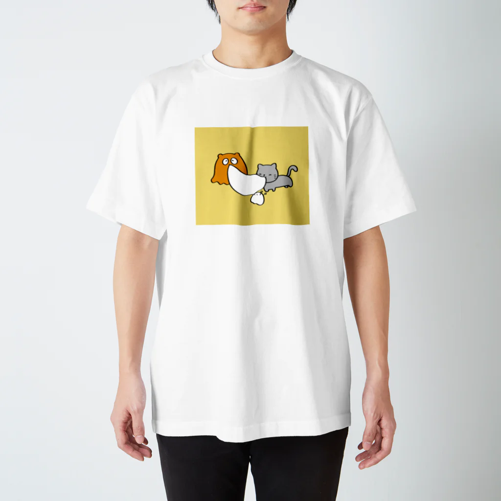 ポピーとなかまたちのおもちをわけわけする3人 スタンダードTシャツ