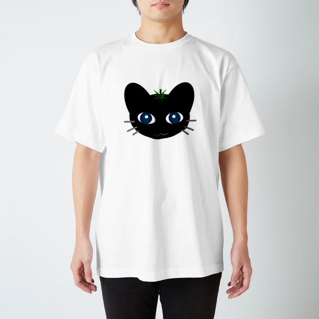 黒猫とまとのこんにちはにゃん スタンダードTシャツ