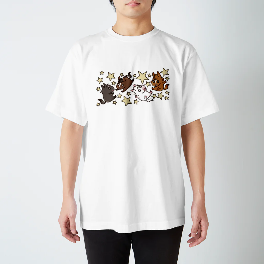 sterilesoilの星を追う四頭娘(横) Regular Fit T-Shirt