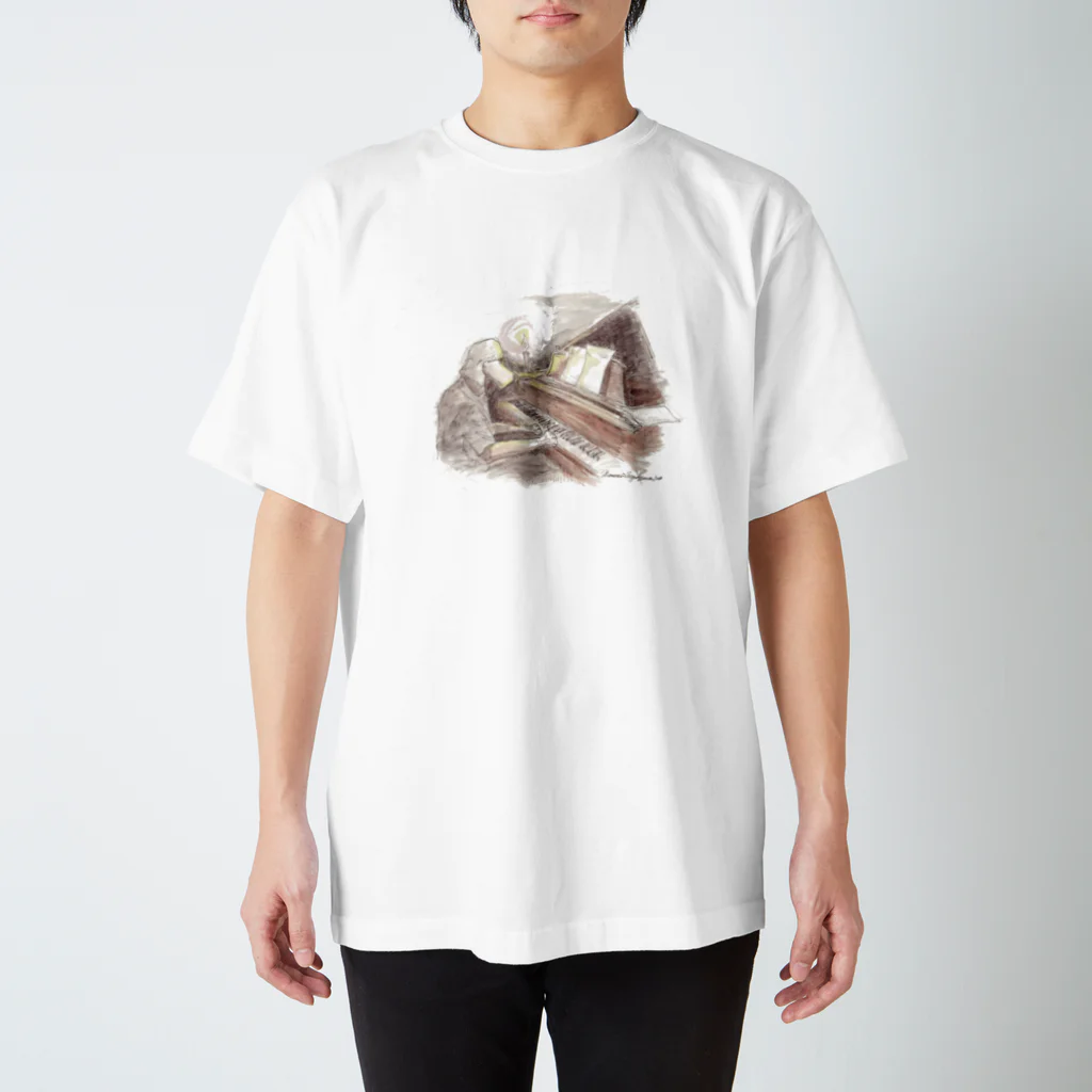 Naomi Miyakawa MuseumのPiano Sketch犬 スタンダードTシャツ