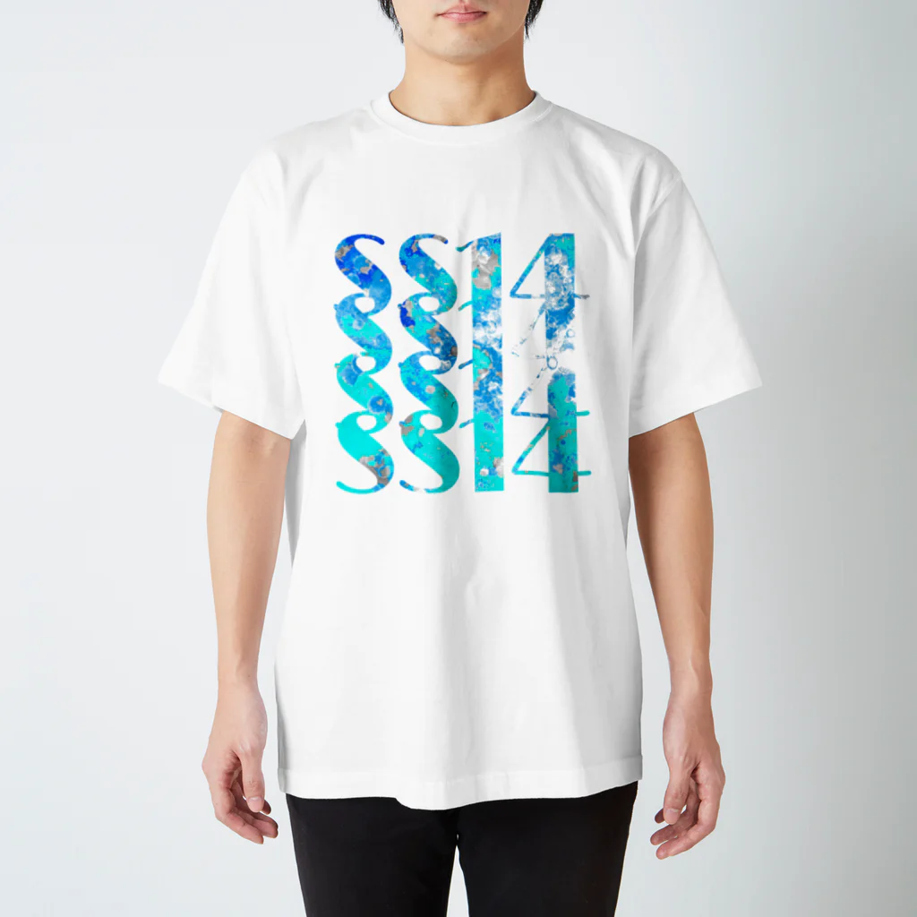 SS14 Projectのスクロール(ブルー) Regular Fit T-Shirt