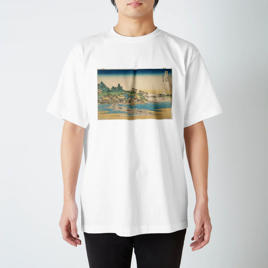 日本の名画の富獄三十六景・相州江の嶌 スタンダードTシャツ