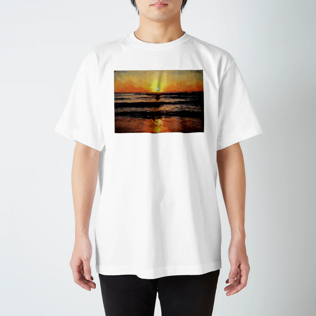 One natureのオレンジ夕日 Regular Fit T-Shirt