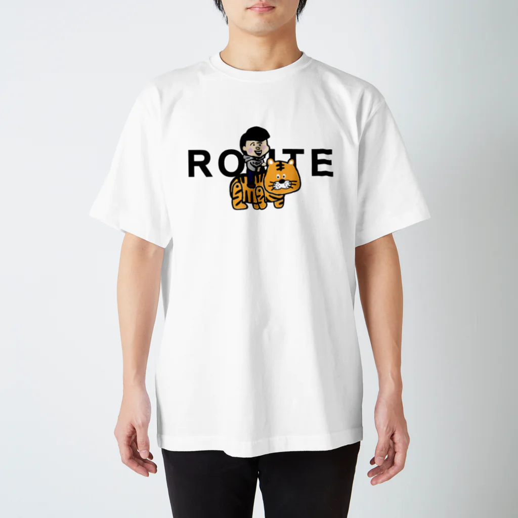 ROUTEのトラ＆ROUTEくん スタンダードTシャツ