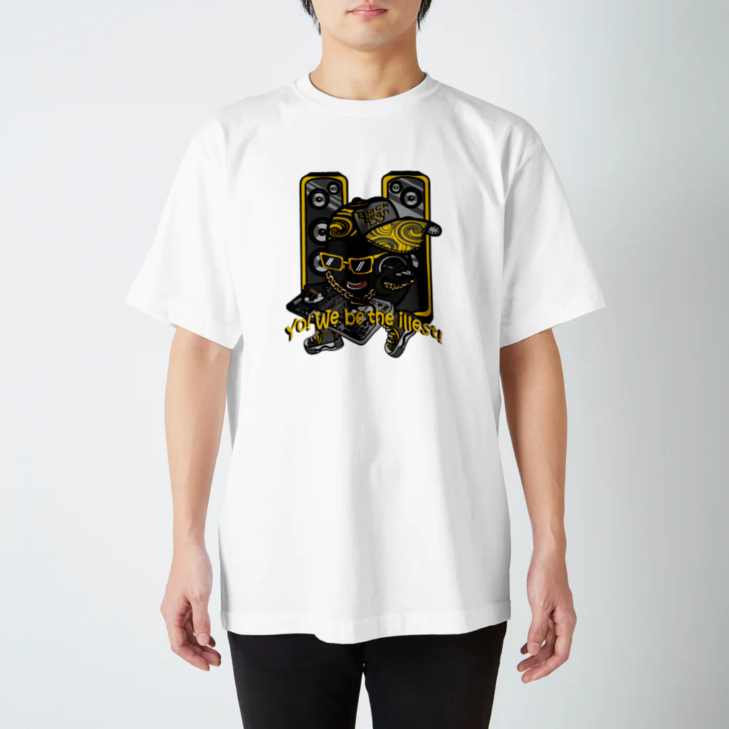 オリジナルデザインTシャツ　SMOKIN'の黒豆DJ スタンダードTシャツ