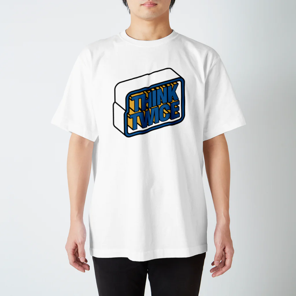 stack5のthink twice スタンダードTシャツ