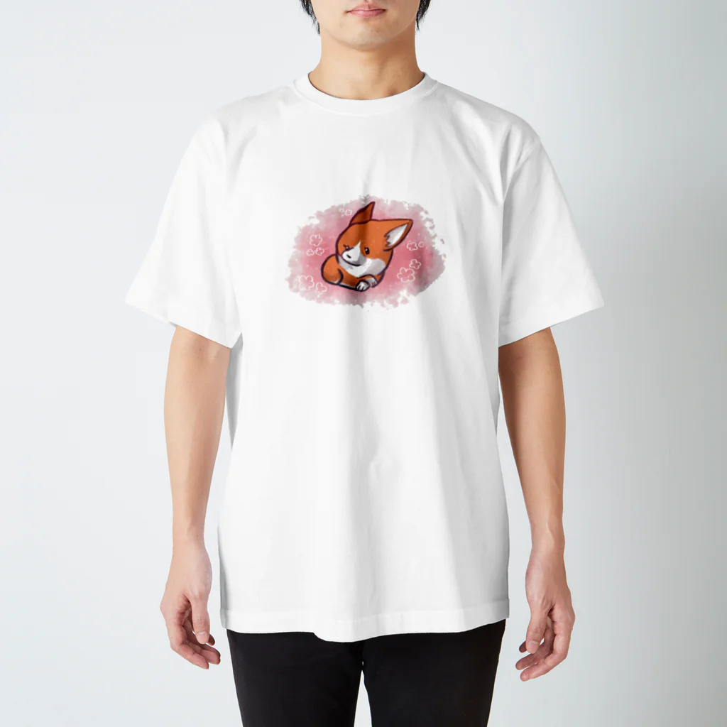 くろねこのふんわりコーギー スタンダードTシャツ