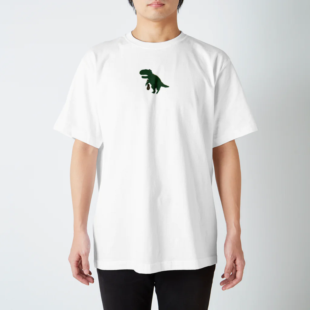 よしのSUZURI SHOPのウクレレ持った、恐竜くん スタンダードTシャツ