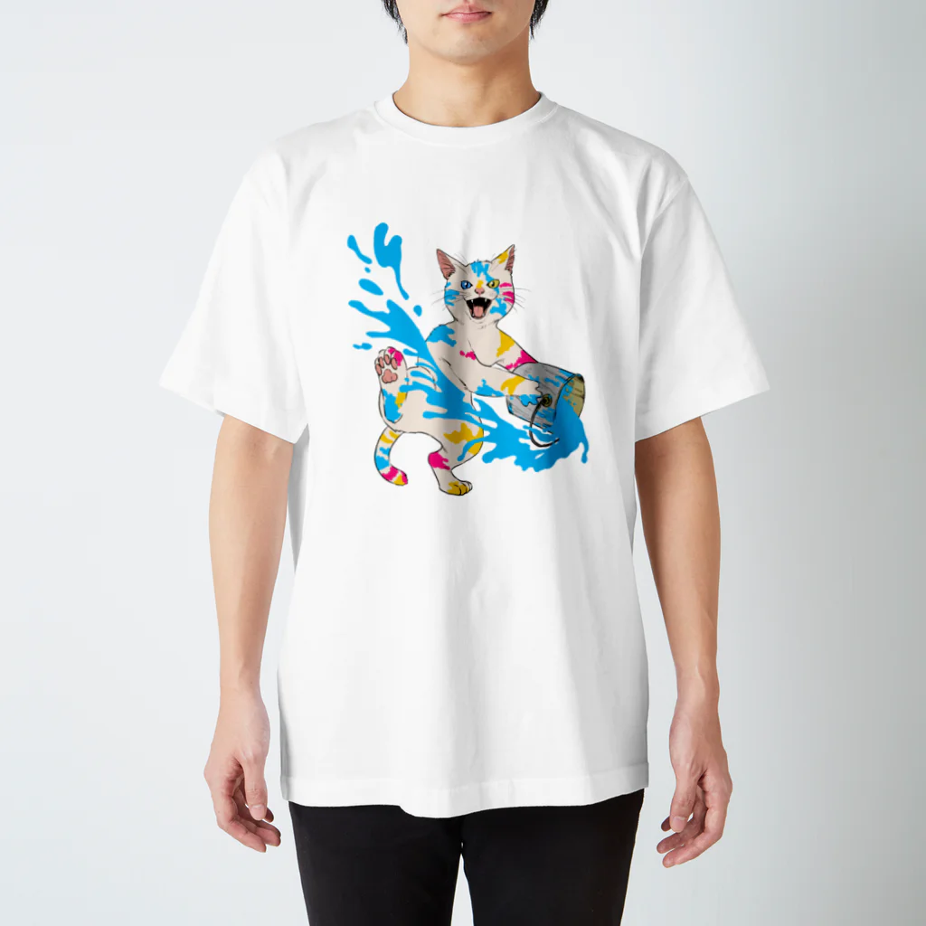 あふぐろ屋のペンキ猫（両面） Regular Fit T-Shirt