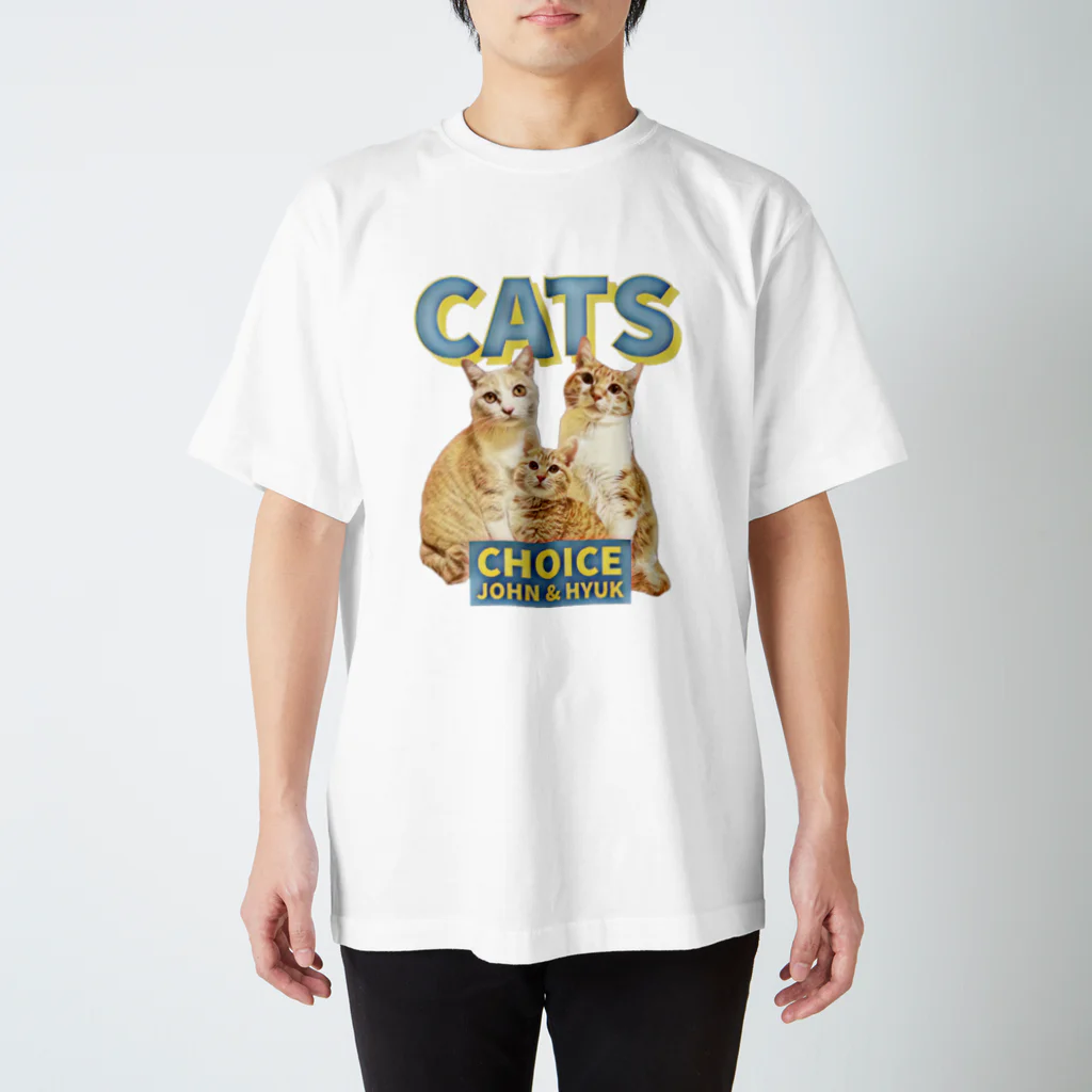 Yaongi_Factoryの3cats スタンダードTシャツ