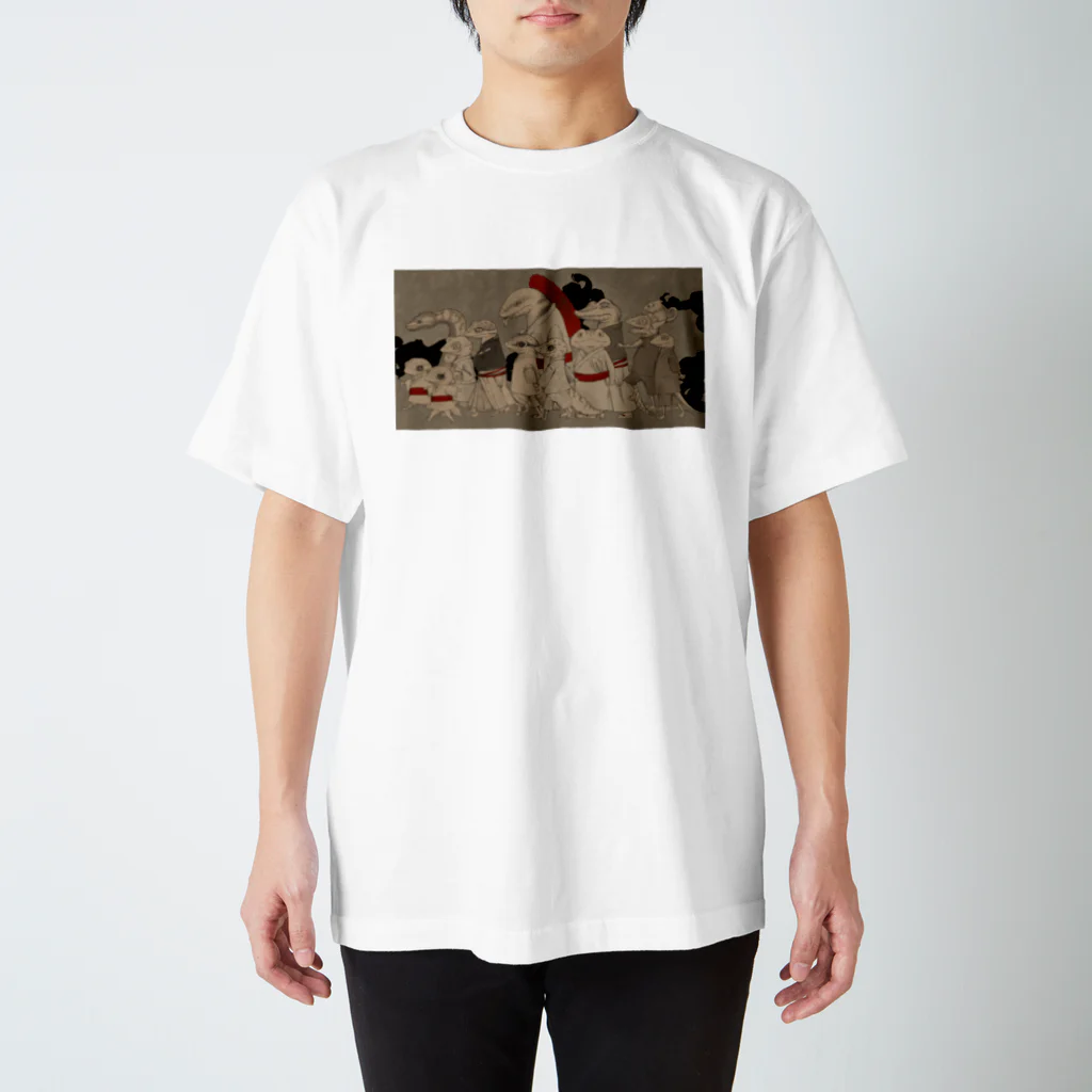 MIKAERUの百鬼夜行爬虫類 티셔츠