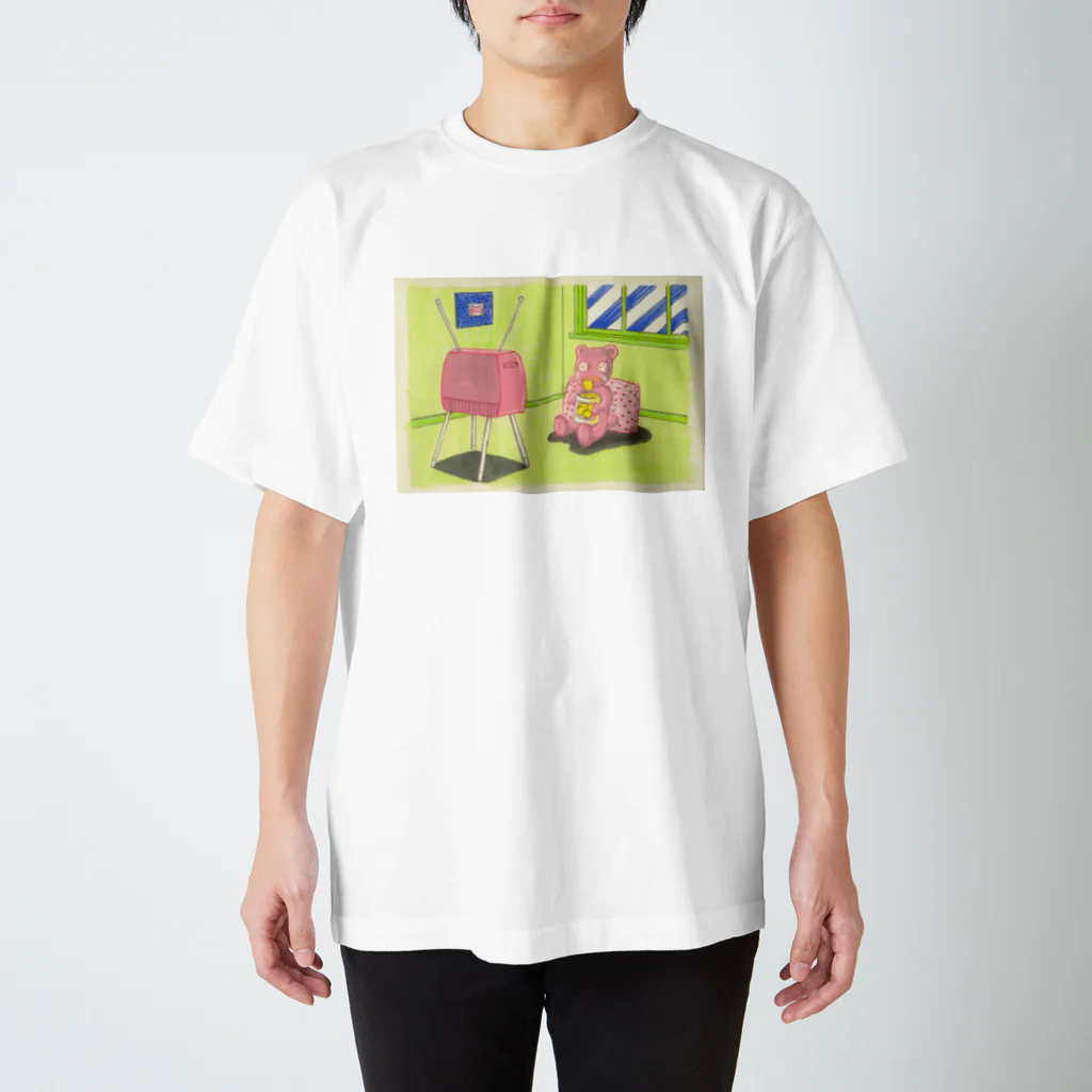 神田森莉ショップのカウチポテトくまちゃん スタンダードTシャツ