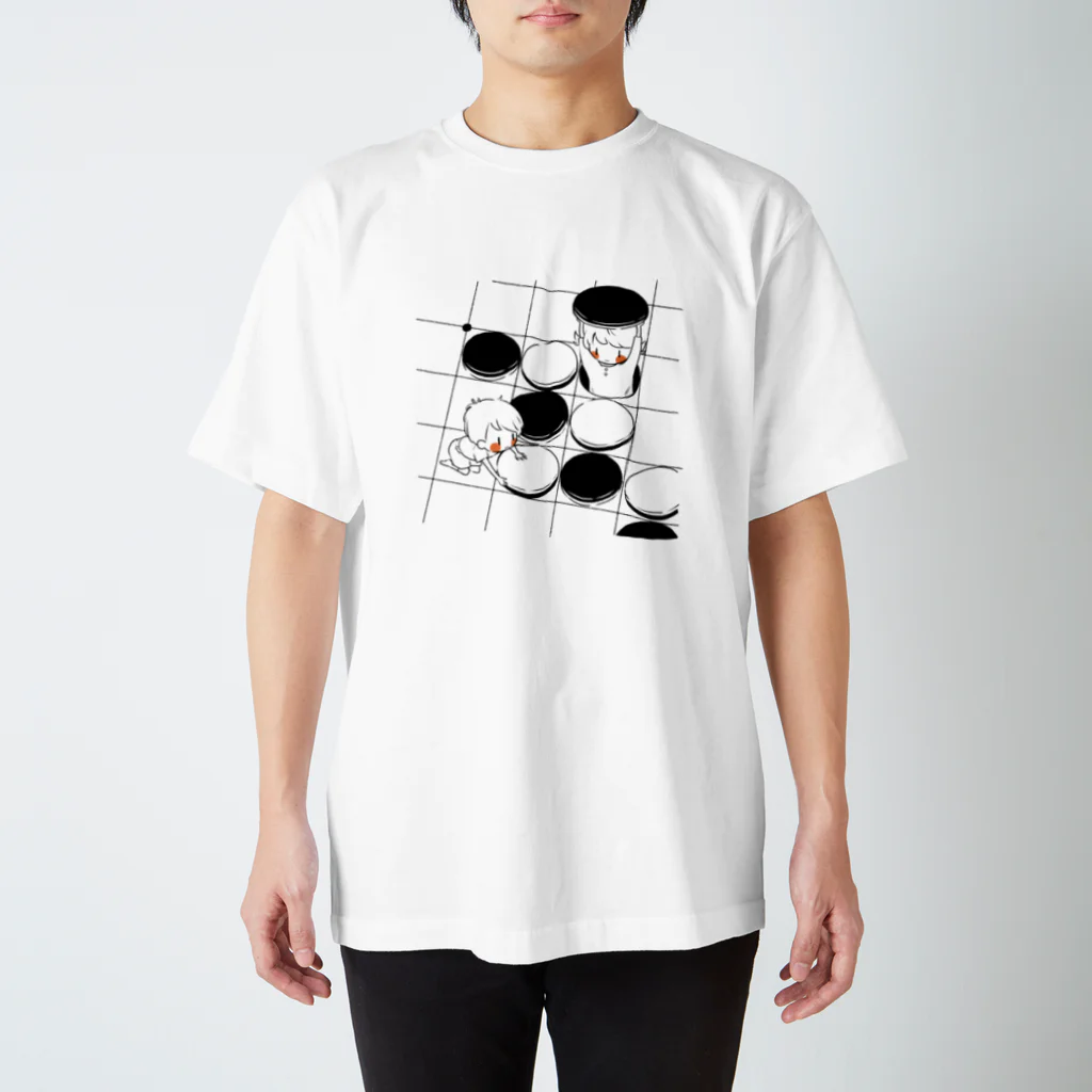 オセロ－線画 / zarazaraspace ( MIuRA )のスタンダードTシャツ