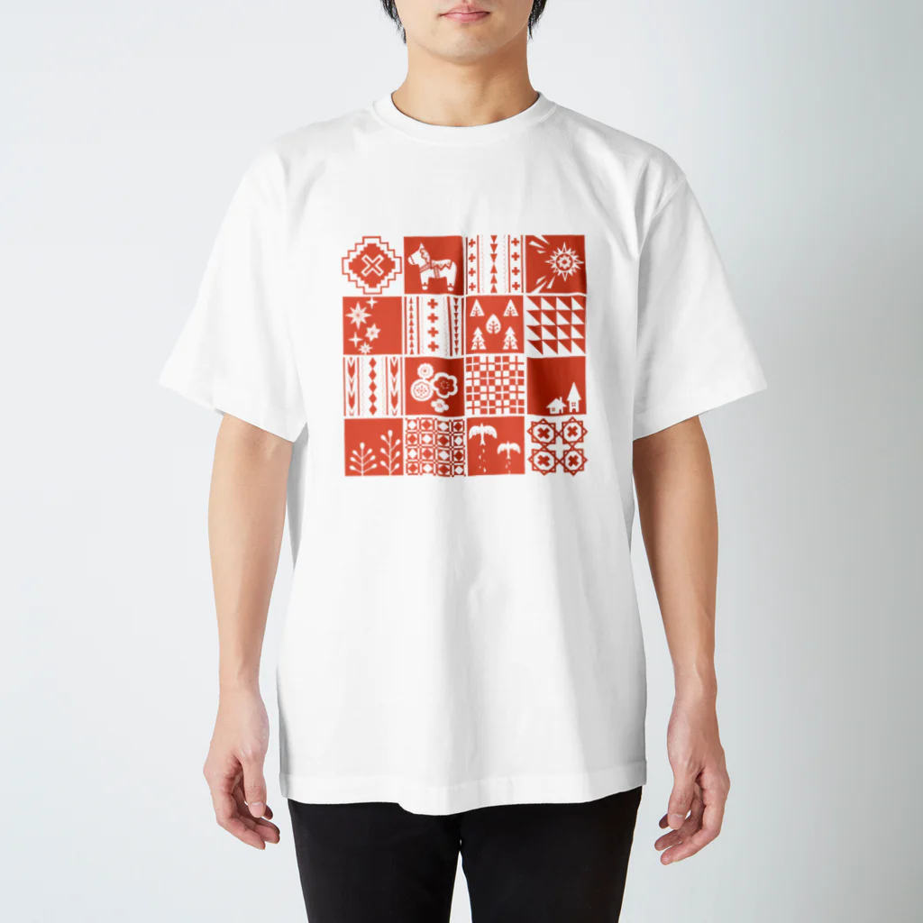 Cicogna（チコーニャ）のpatchwork(pink) スタンダードTシャツ