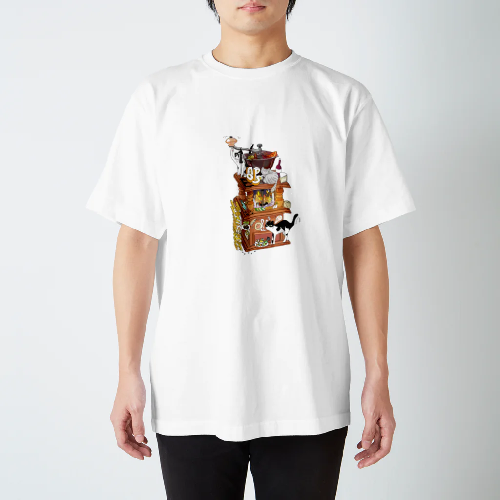 ahihoのコーヒーミル遊園地 スタンダードTシャツ