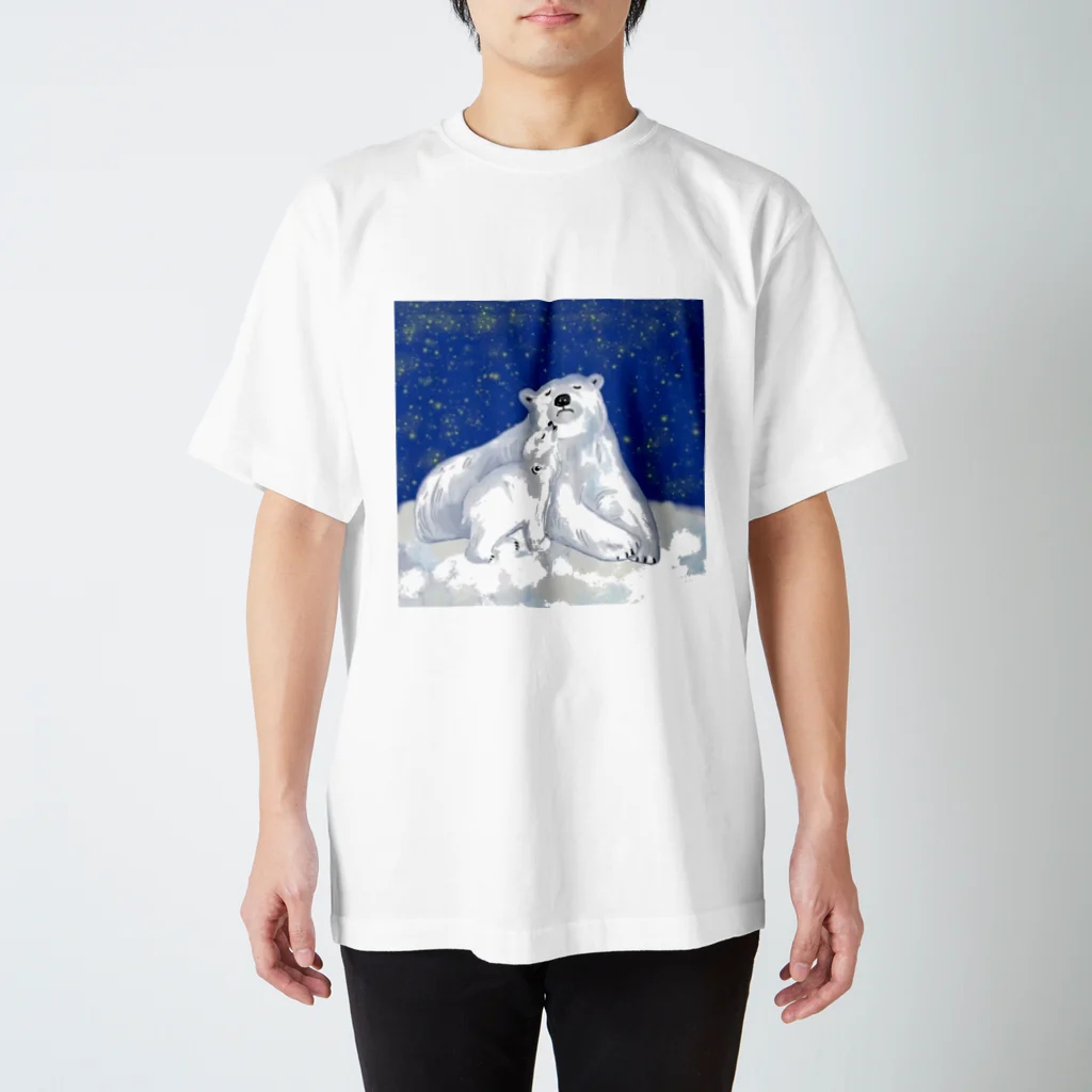 NY　tobiraのシロクマ親子 スタンダードTシャツ