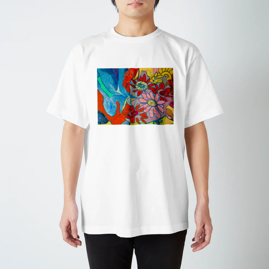 オサルの箱庭の夏の海と花 Regular Fit T-Shirt