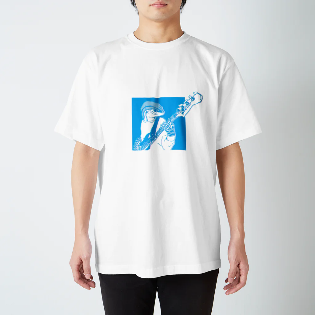 なめろうのベースカナヘビ（BLUE） スタンダードTシャツ