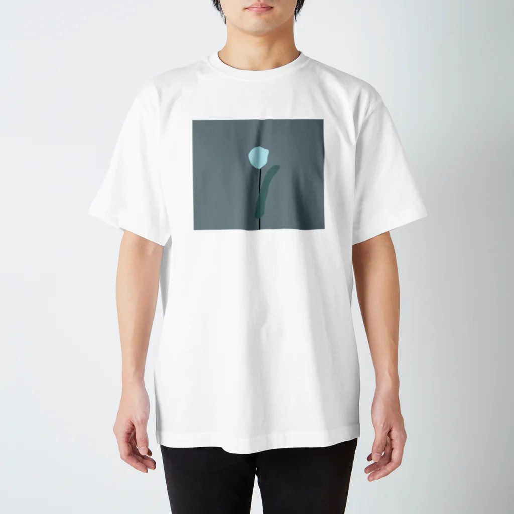 rilybiiのlightBlue × graygreenBlue Regular Fit T-Shirt