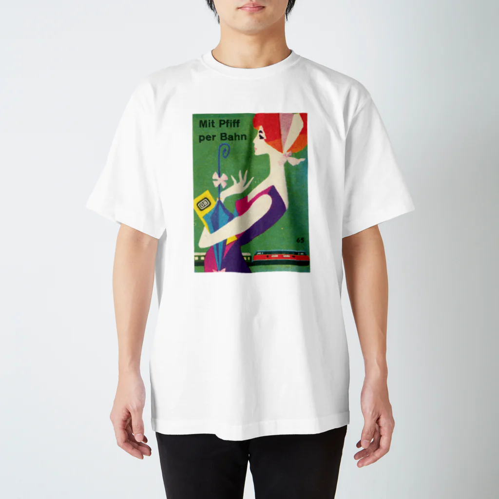 YS VINTAGE WORKSのドイツ国鉄 DB レディー２　日傘 Regular Fit T-Shirt