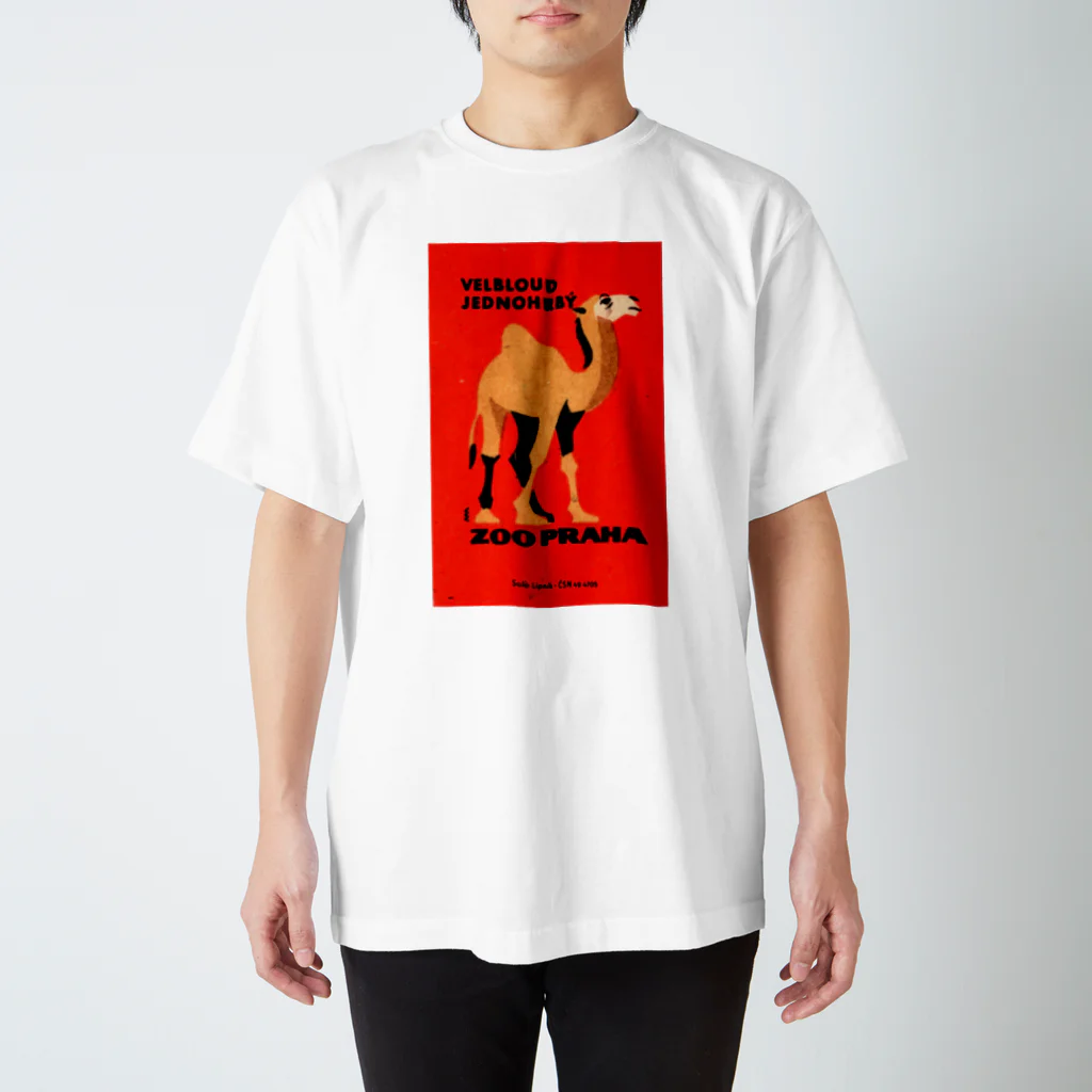 YS VINTAGE WORKSのチェコ　プラハ動物園　ラクダ スタンダードTシャツ