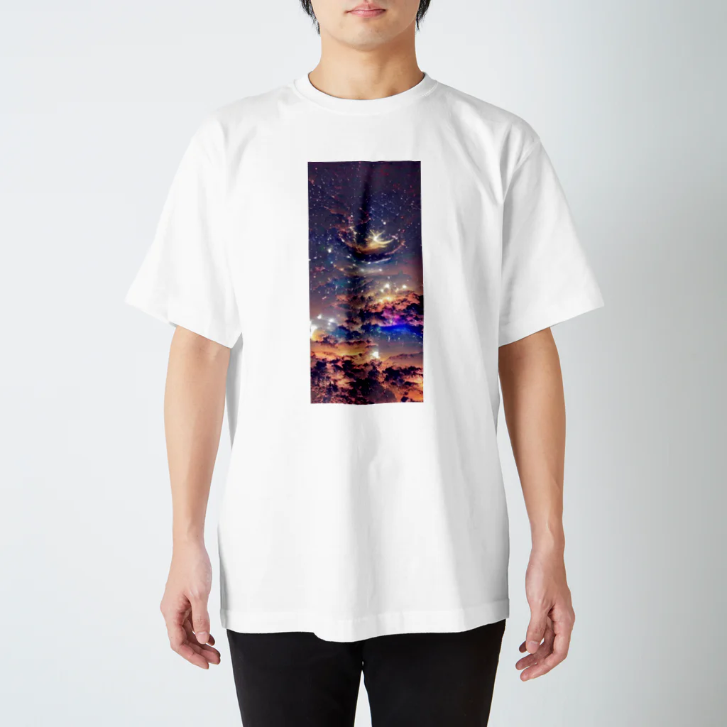 蒼い狐のAIの描いた宇宙 スタンダードTシャツ