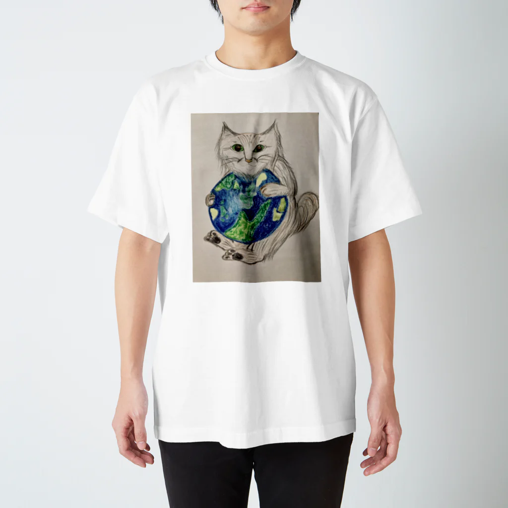 GreenLifezの猫は地球を救う Regular Fit T-Shirt