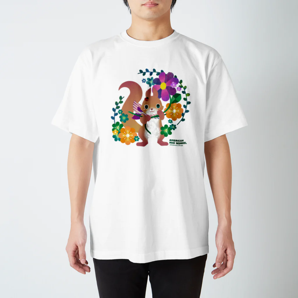 リスさん大好きショップのアメリカアカリスくん スタンダードTシャツ