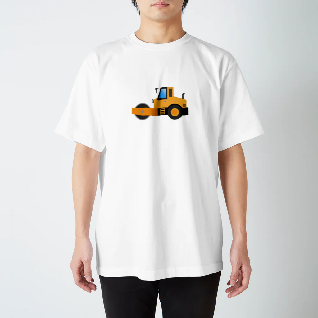 働く車・乗り物Tシャツ／KK商店のロードローラー スタンダードTシャツ